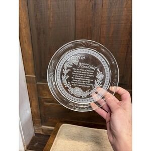 The Miracle of Friendship Decorative Glass Plate 7" Diameter
